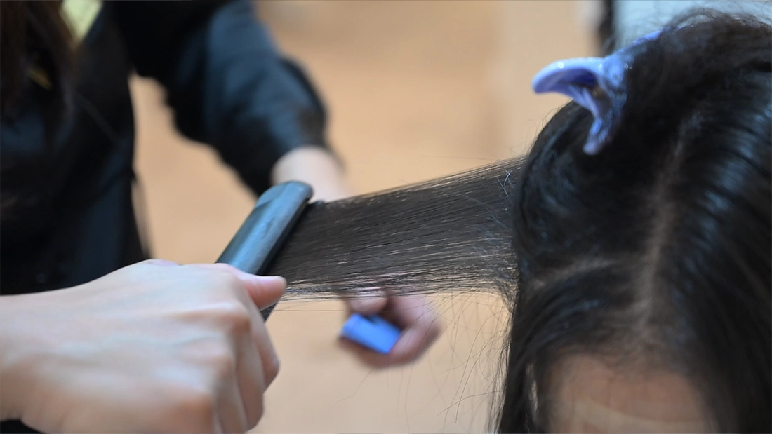190℃ Hair straightening process