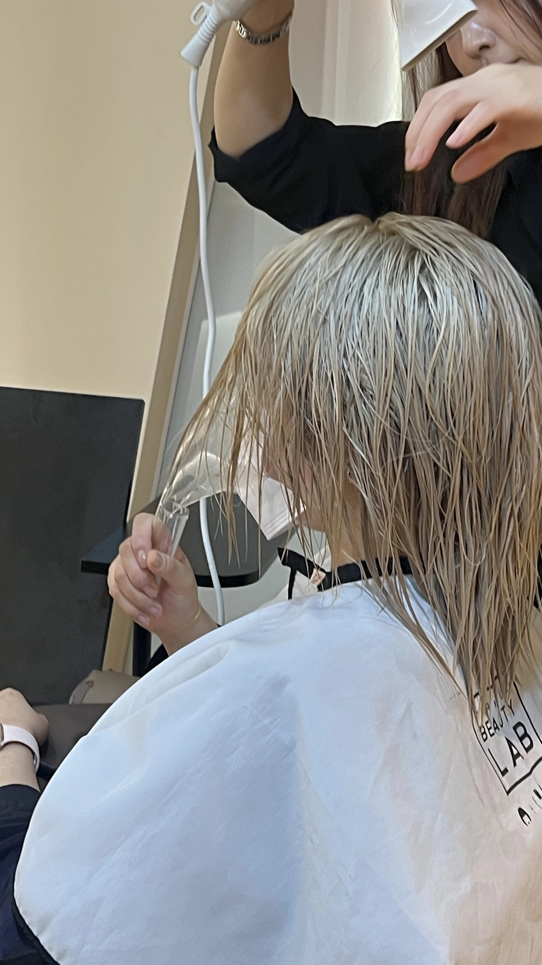 Providing care using a face cover