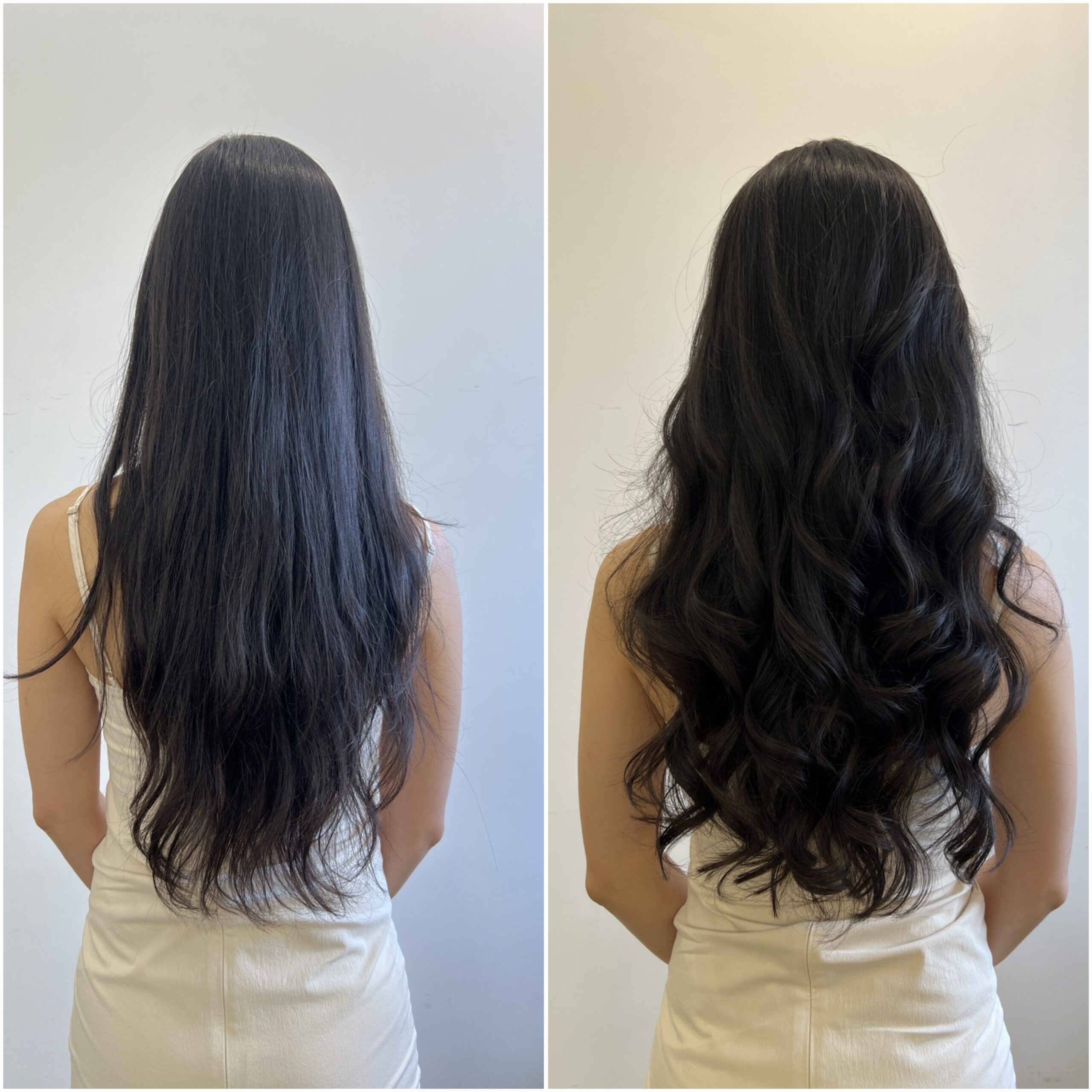 Korean perm before and after on an international client at Parkjun Beautylab Gangnam Cheongdam