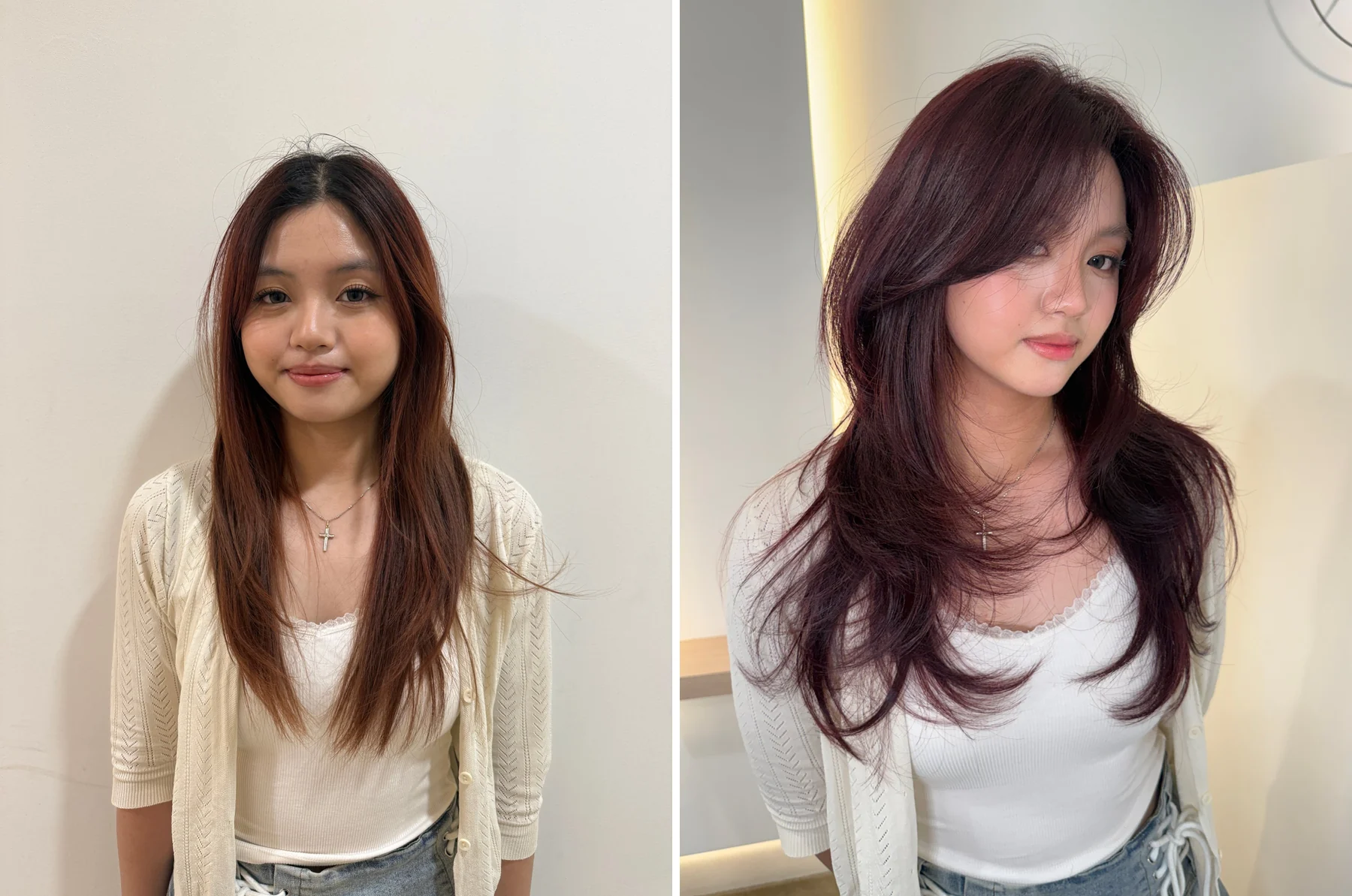 Face-framing layers around the cheeks and jaw